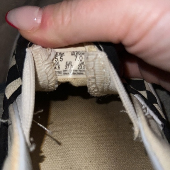 VANS Slip-On Checkerboard Skate Shoe Sz 7 - Picture 8 of 8